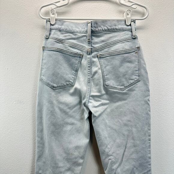Madewell The Momjean in Harman Wash Raw Hem Light wash 26 - Picture 6 of 16